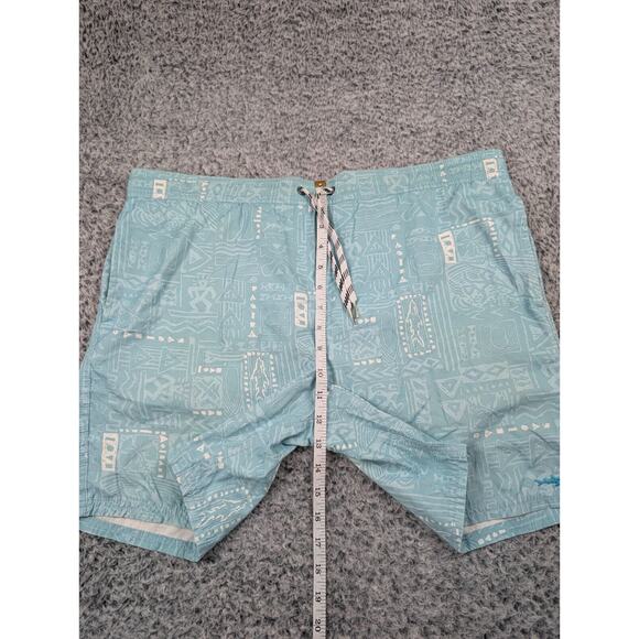 Maui and Sons Shorts Men Medium Blue Board Shark Stretch Swim Trunks Surf Beach - Picture 5 of 8